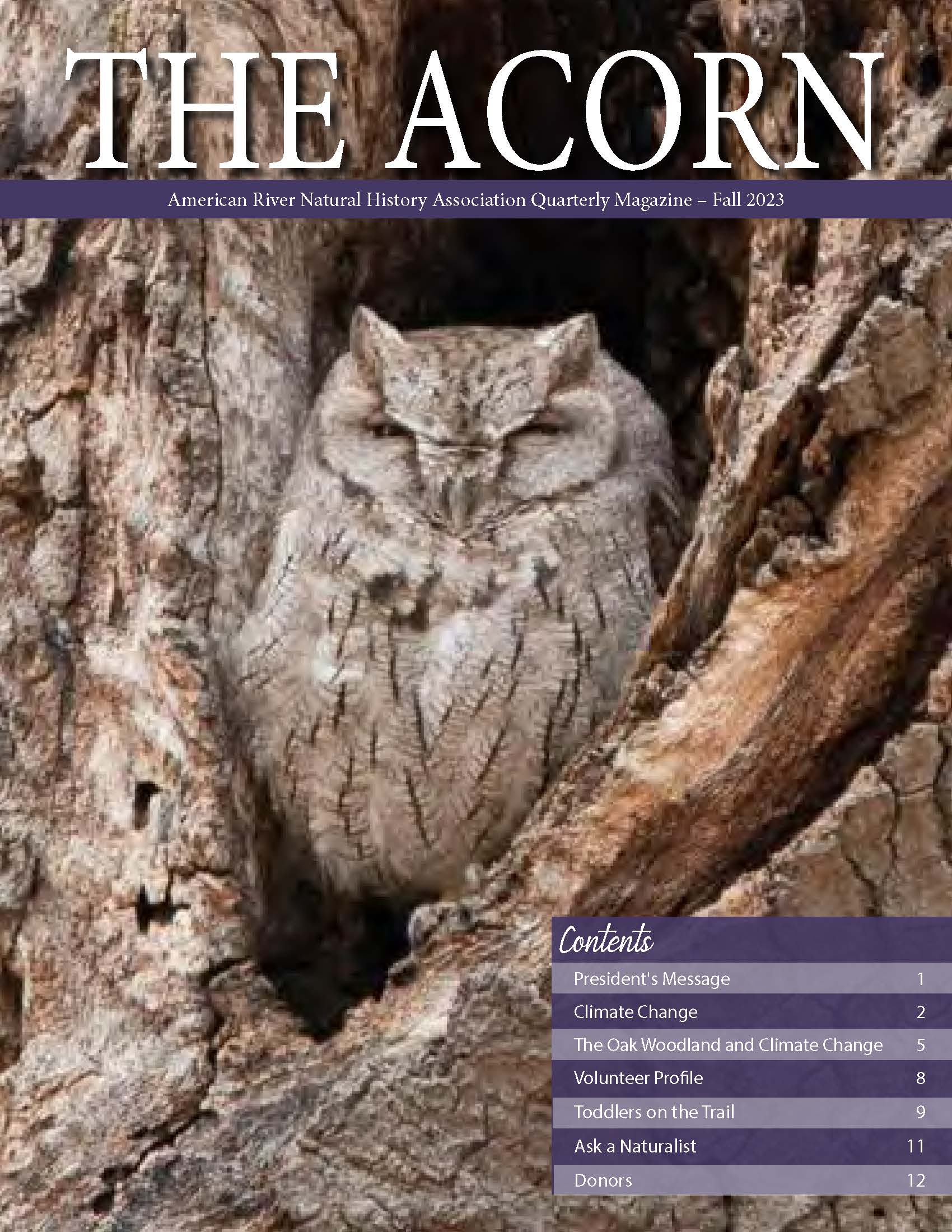 Magazine Cover of The ACORN: Winter 2021 issue